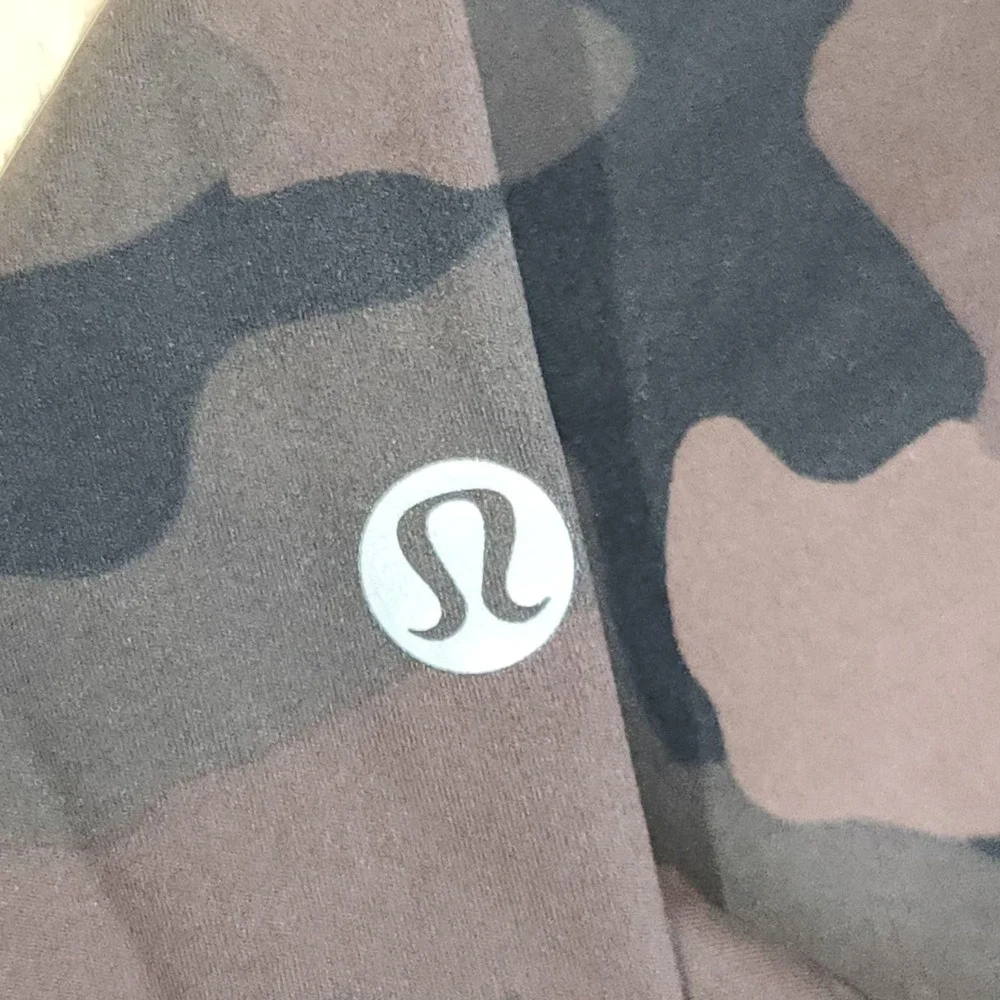 Lululemon Fast Free Leggings Womens 6 Brown Camo High Rise Ankle Yoga Gym
